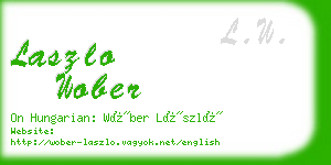 laszlo wober business card